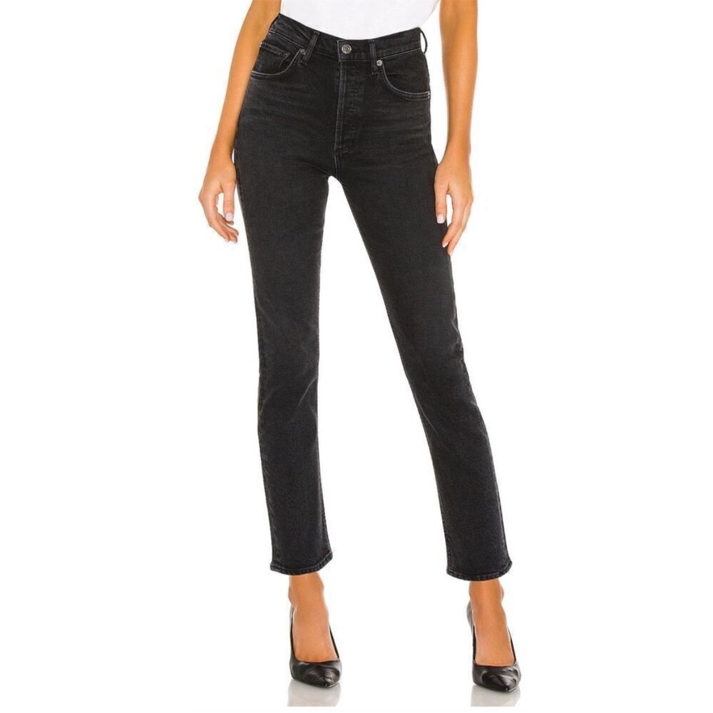AGOLDE Riley High Rise Straight Crop